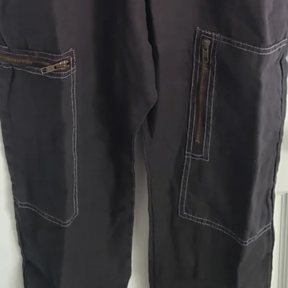 Current/Elliot zip cargo black linen jumpsuit - Picture 8 of 8